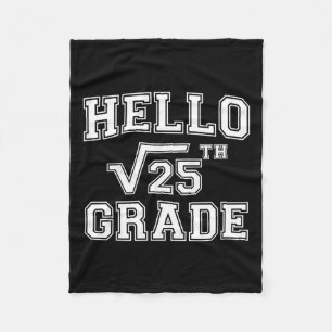 Back To School 5th Grade Math Teacher Square Root Fleece Blanket