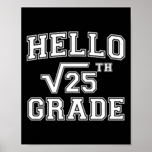 Back To School 5th Grade Math Teacher Square Root  Poster
