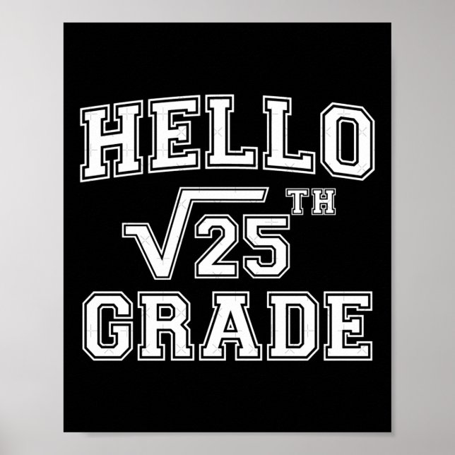 Back To School 5th Grade Math Teacher Square Root  Poster (Front)