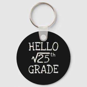 Back To School 5th Grade Square Root Of 25 Math Ki Key Ring