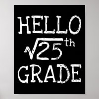 Back To School 5th Grade Square Root Of 25 Math Ki