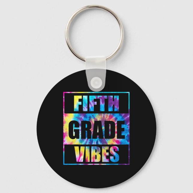 Back To School 5th Grade Vibes First Day Of School Key Ring (Front)