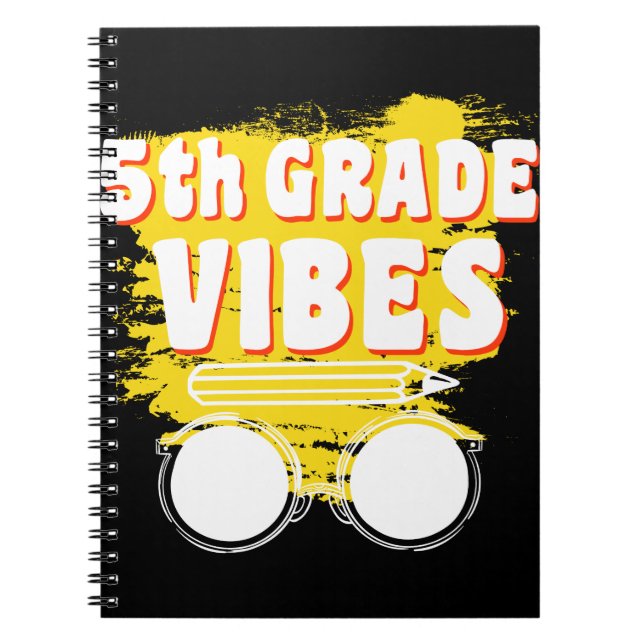 Back To School 5th Grade Vibes Shirt First Day Kid Notebook (Front)