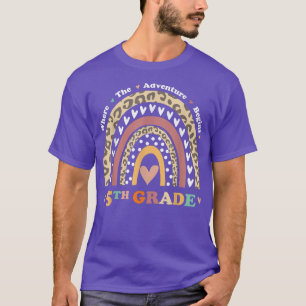 Back To School 5th Grade Where The Adventure Begin T-Shirt