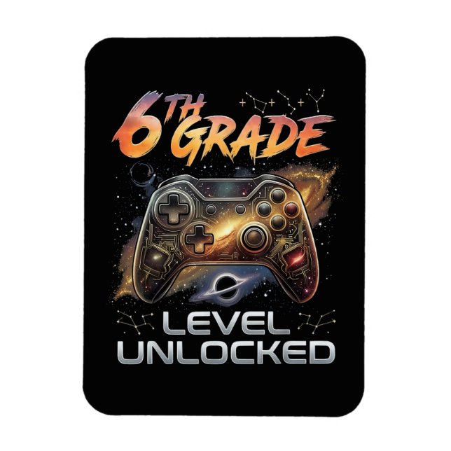 Back to School 6th Grade Boys First Day School Magnet (Vertical)