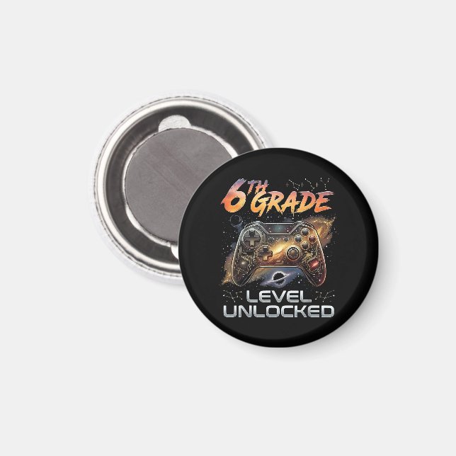 Back to School 6th Grade Gamer First Day School Magnet (Front/Back)