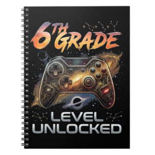 Back to School 6th Grade Gamer First Day School Notebook