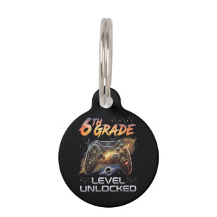 Back to School 6th Grade Gamer First Day School Pet Tag