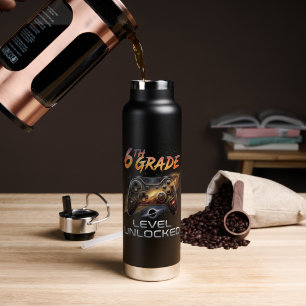 Back to School 6th Grade Gamer First Day School Water Bottle