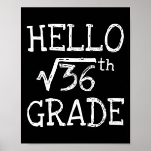 Back To School 6th Grade Square Root Of 36 Math Ki Poster