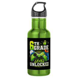 Back to School 6th Sixth Grade Level Unlocked 532 Ml Water Bottle