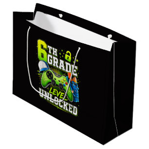 Back to School 6th Sixth Grade Level Unlocked Large Gift Bag