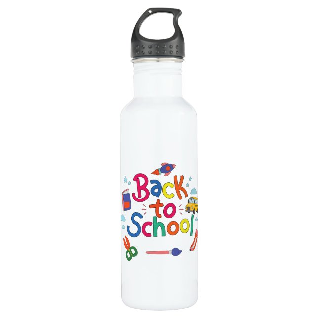 Back to school 710 ml water bottle (Front)
