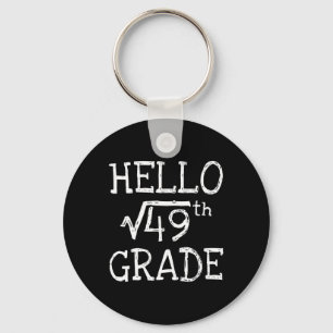 Back To School 7th Grade Square Root Of 49 Math Ki Key Ring