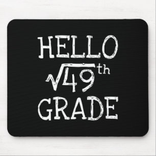 Back To School 7th Grade Square Root Of 49 Math Ki Mouse Pad