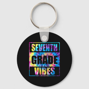 Back To School 7th Grade Vibes First Day Of School Key Ring