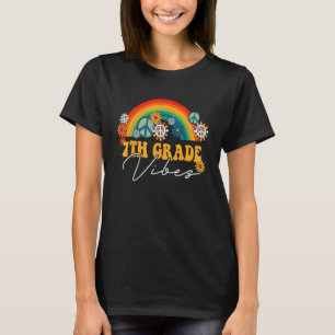 Back To School 7th Grade Vibes Rainbow First Day T T-Shirt
