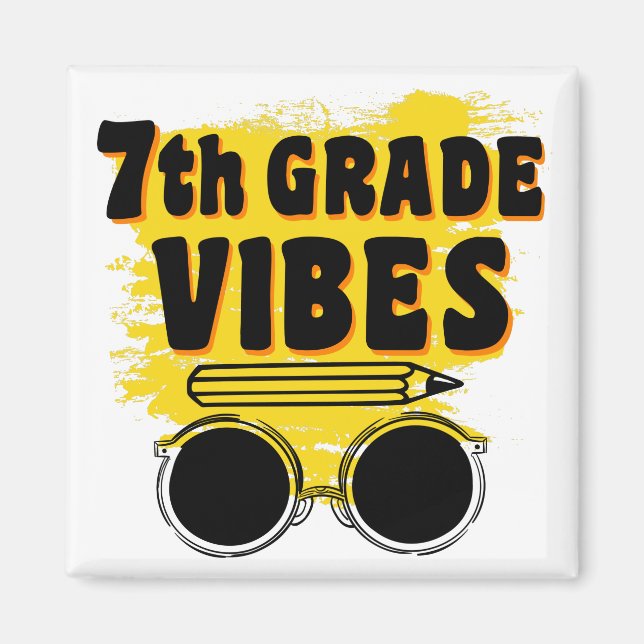 Back To School 7th Grade Vibes Shirt First Day Kid Magnet (Front)
