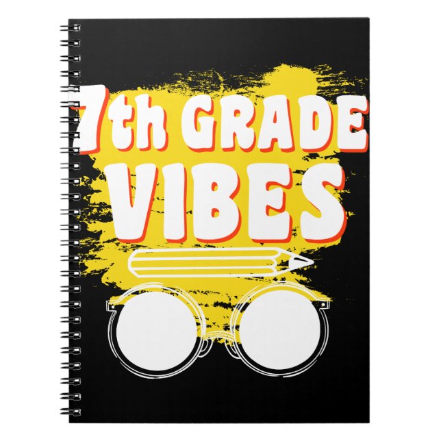 Back To School 7th Grade Vibes Shirt First Day Kid Notebook (Front)