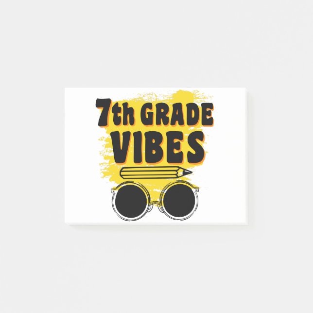 Back To School 7th Grade Vibes Shirt First Day Kid Post-it Notes (Front)