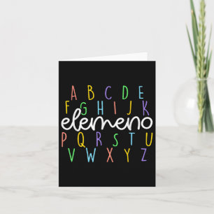 Back To School Abc Elemeno Kindergarten Teacher St Card
