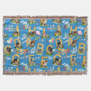 Back To School ABC Repeat Design Throw Blanket