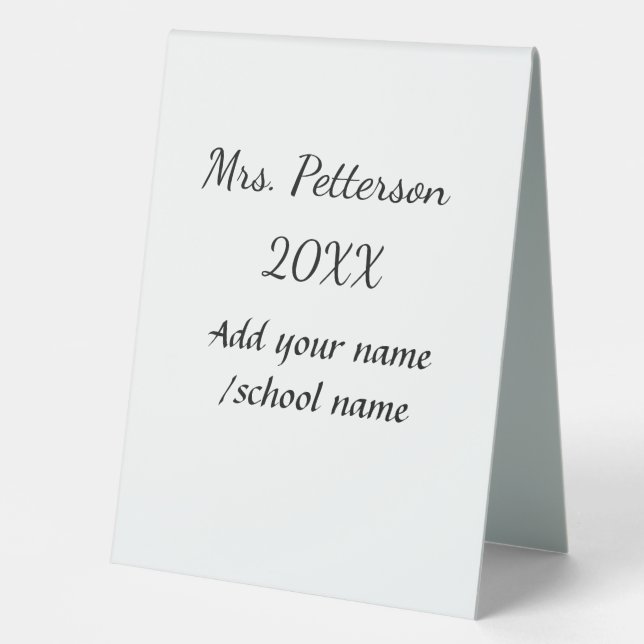 Back to school add teacher name year school name  (Front)