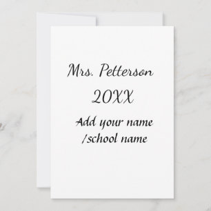 Back to school add teacher name year school name invitation
