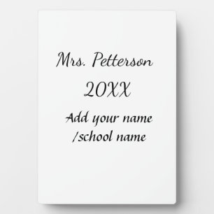 Back to school add teacher name year school name  plaque