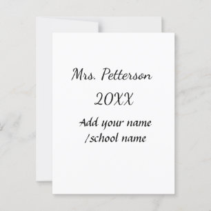 Back to school add teacher name year school name  postcard