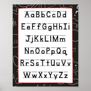 Back to school alphabets for kids  poster