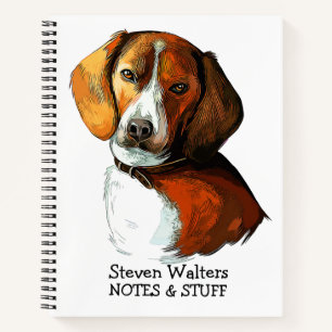 Back to school American Foxhound notebook