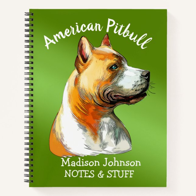 Back to school American Pitbull notebook (Front)