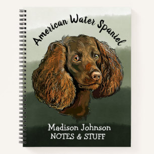 Back to school American Water Spaniel notebook