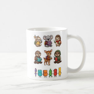 Back to School Animal Squad PNG   Cute Racoon kids Coffee Mug