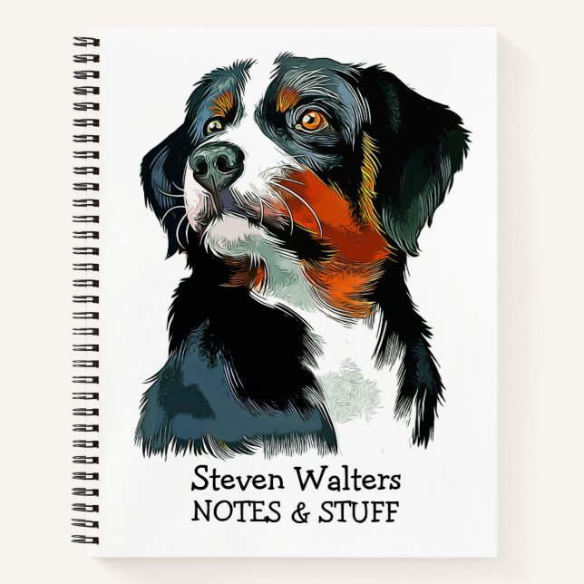 Back to school Appenzeller Sennenhund notebook (Front)