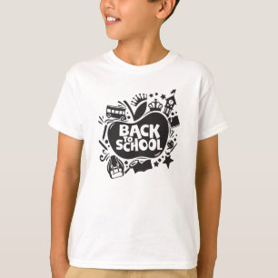 Back To School Apple Cool Illustration Kids T-Shirt