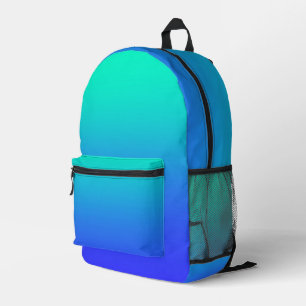 Back To School Aqua Blue  Printed Backpack
