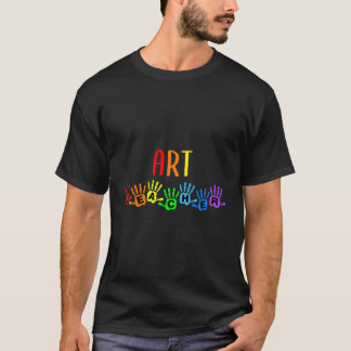 Back To School Art Teacher Handprints T-Shirt