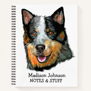 Back to school Australian Cattle dog notebook