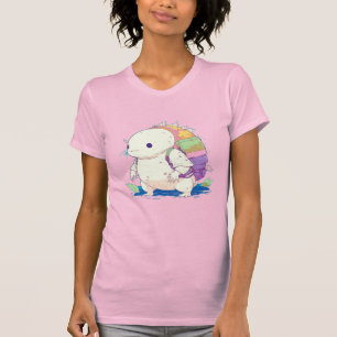 Back to School Axolotl Kawaii Cartoon T-Shirt