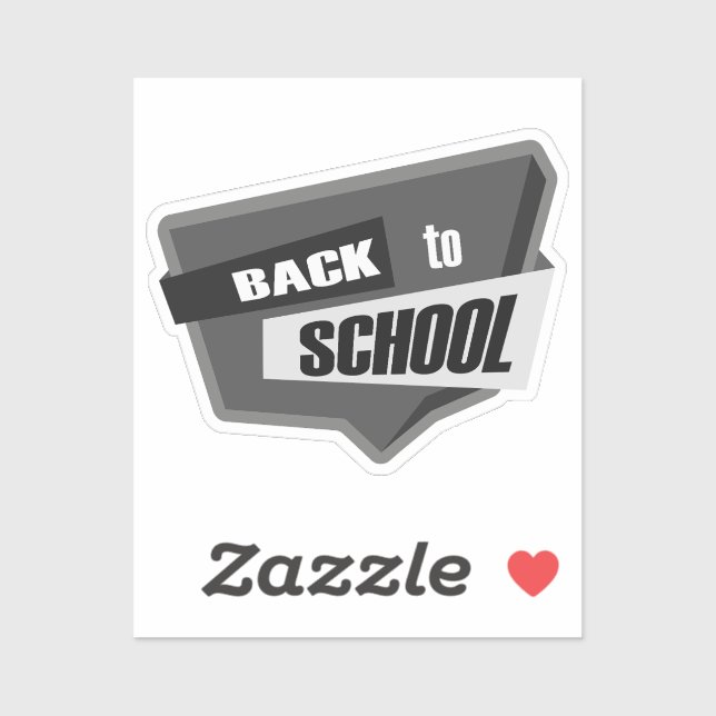 Back To School b/w Custom-cut Vinyl Sticker (Sheet)