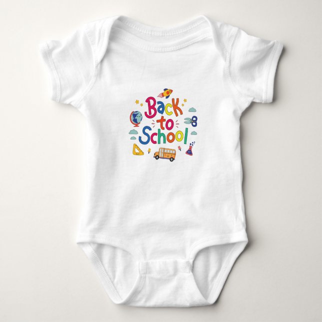 Back to school baby bodysuit (Front)