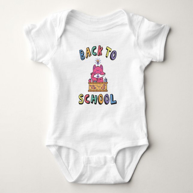 Back to school baby bodysuit (Front)