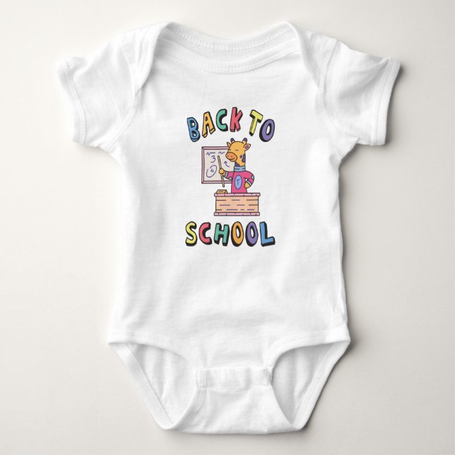 Back to school baby bodysuit (Front)
