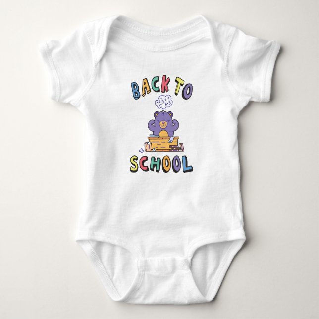 Back to school baby bodysuit (Front)