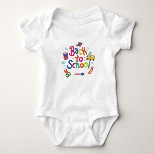 Back to school baby bodysuit (Front)