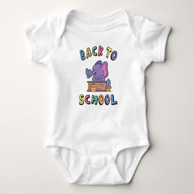 Back to school baby bodysuit (Front)