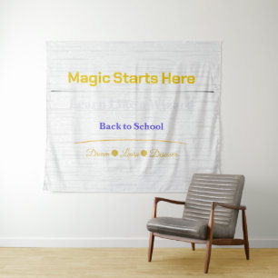 Back to School Banner Classroom Decor Teacher Bann Tapestry