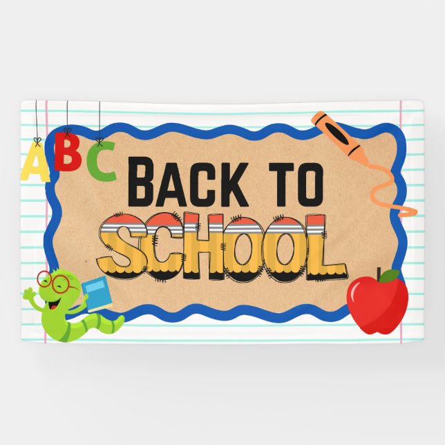 Back to School Banners Signs School Event Poster (Horizontal)